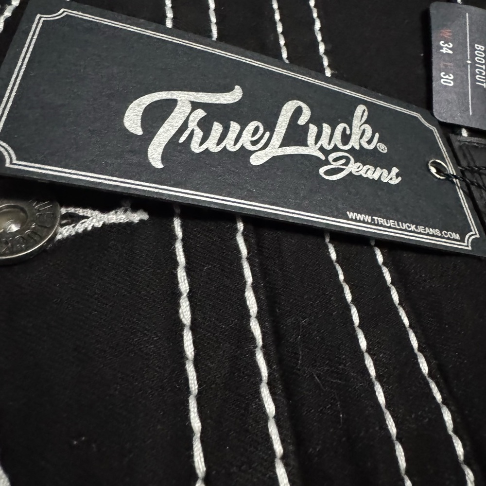 True Luck Black and White Jeans 34/30